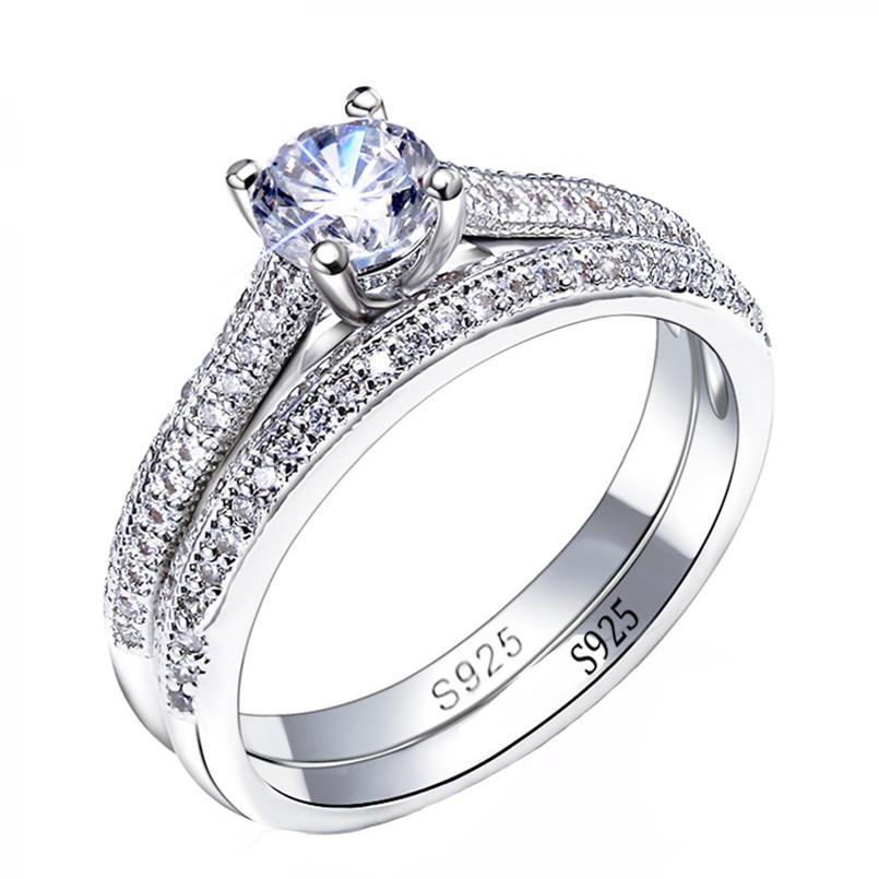 Double Stackable Fashion Jewelry Wedding Engagement Ring