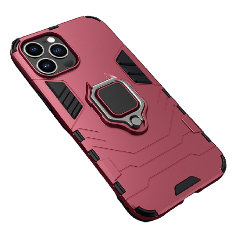 Shockproof Armor Case for iPhone with Mini Ring Stand Back Cover