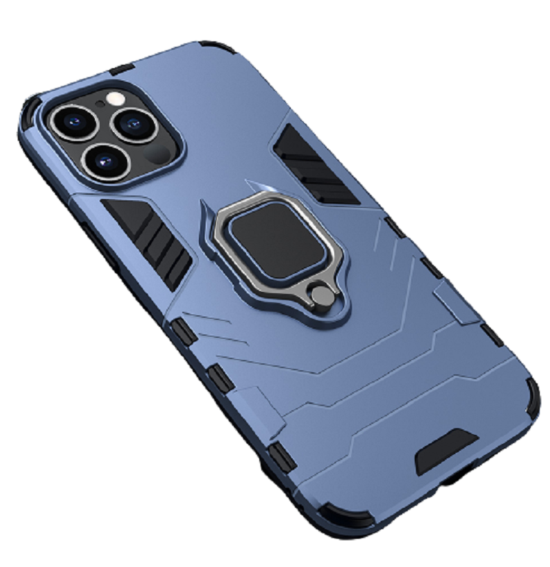 Shockproof Armor Case for iPhone with Mini Ring Stand Back Cover