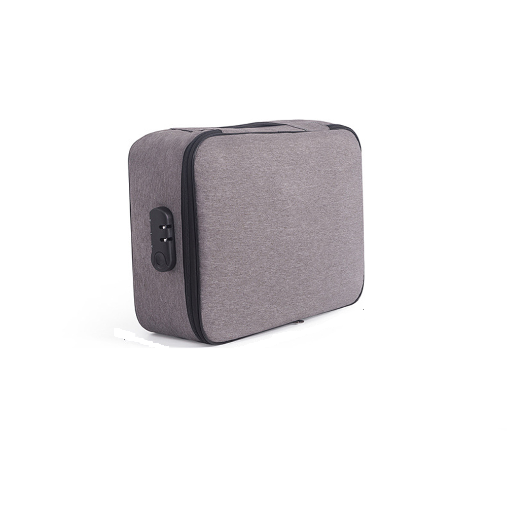 Multi-Layer Document Tickets Storage Bag Travel Briefcase with Lock