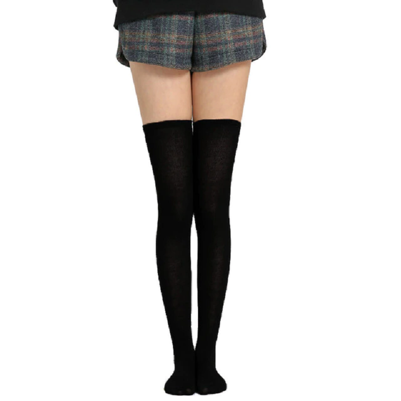 Striped Socks Thigh High Nylon Long for Girls