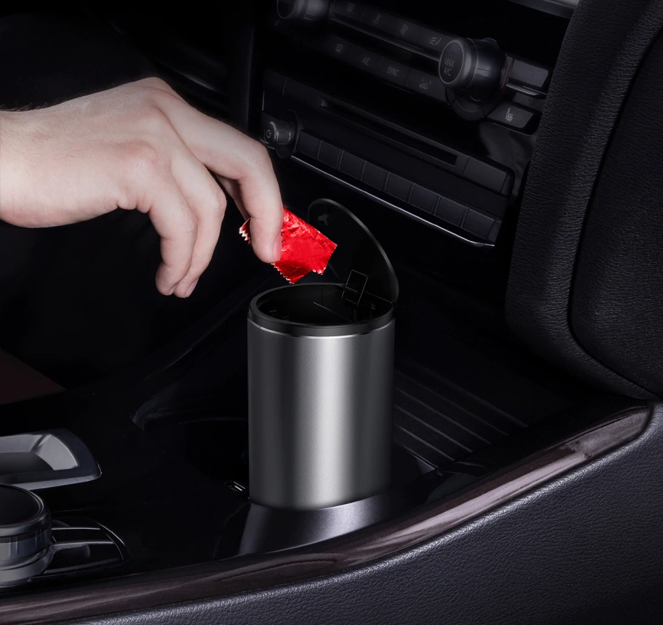 Alloy Car Trash Can Auto Organizer Case Holder Accessories