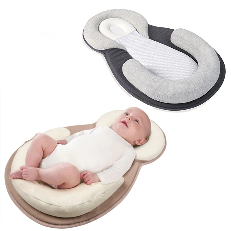 Baby Lounger Bed - Prevent Infant Flat Head Support Pillow