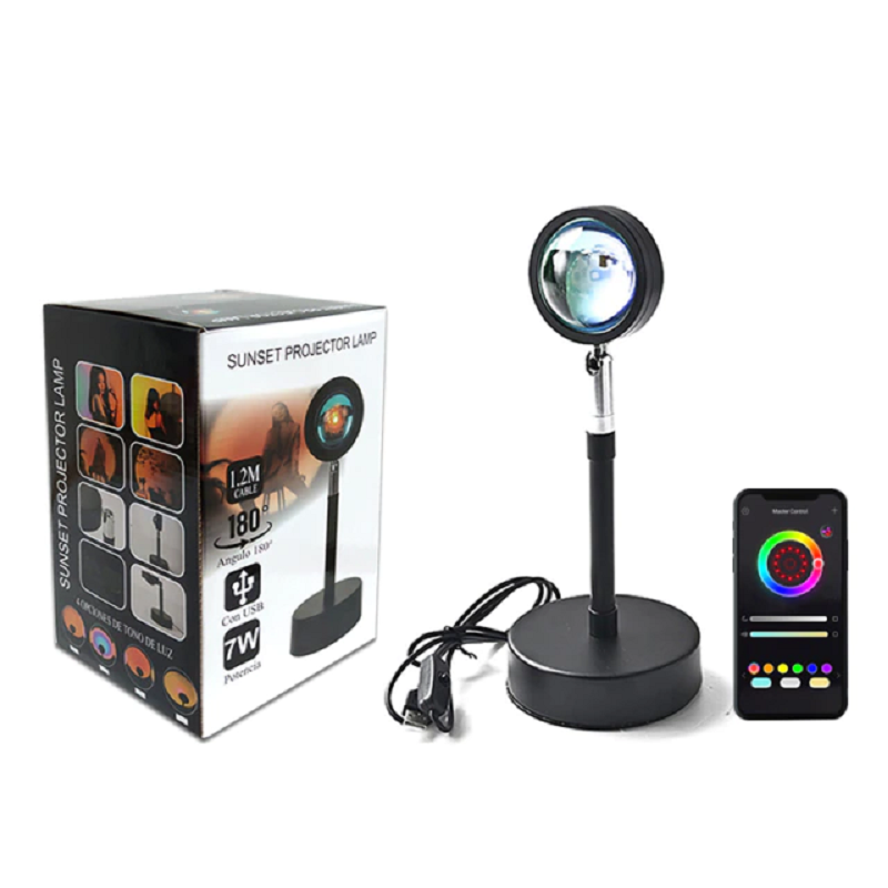 RGB 61°Folors App Remote Control Sunset Projection Lamp