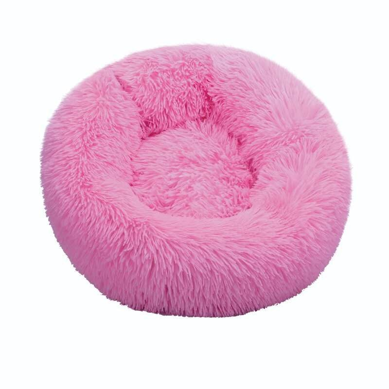 Long Plush Soft Round Pet Beds