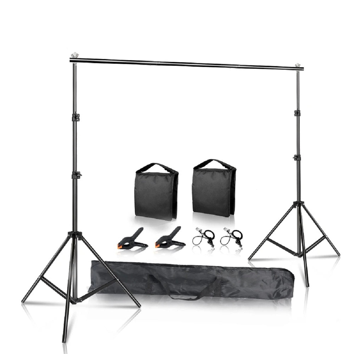 Photography Backdrop Stand Kit - Green Screen Support Frame with Carry Bag