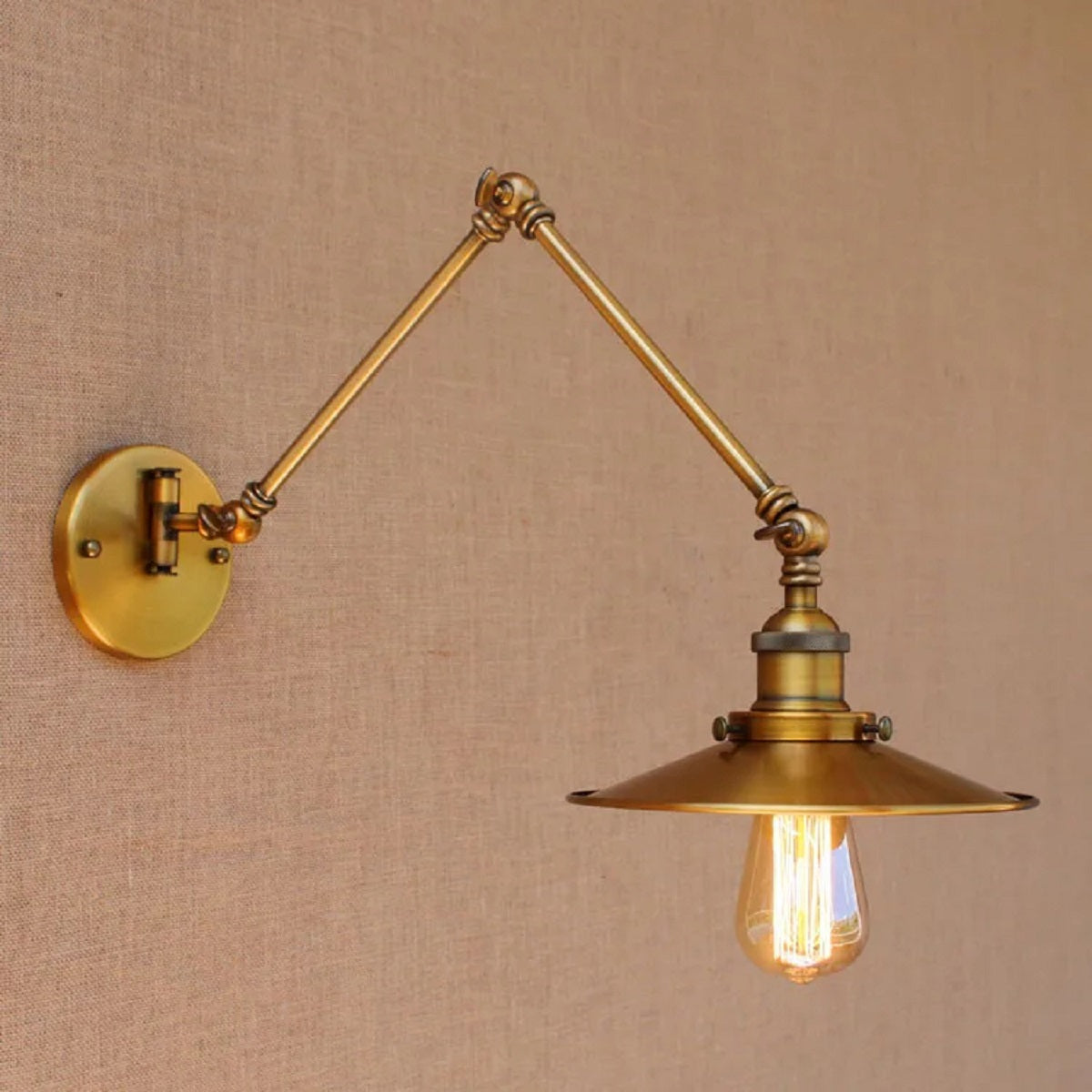 Vintage Industrial Swing Arm Wall Lamp
