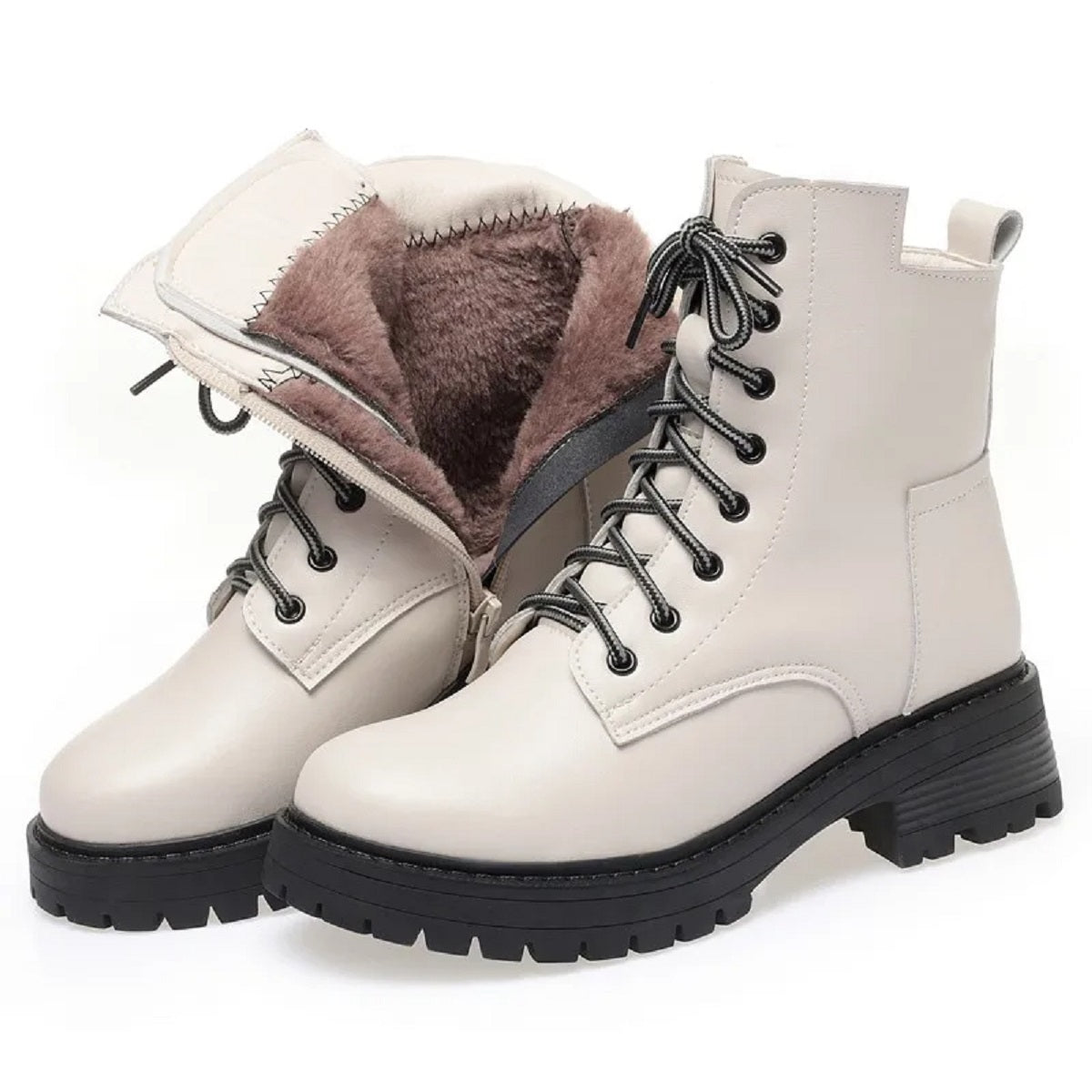 Women's Winter Snow Genuine Leather Warm Non-Slip Ankle Boots