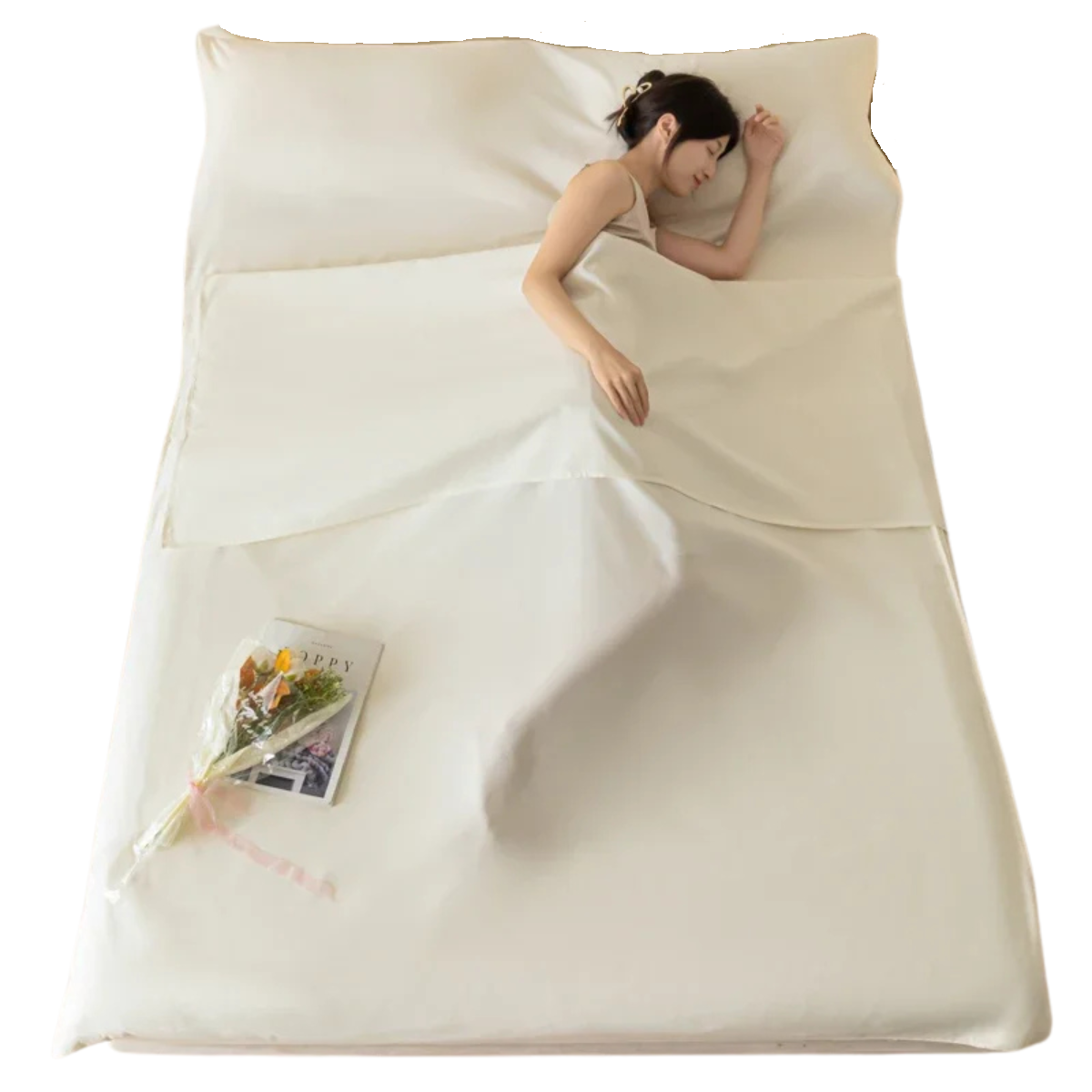 Sleeping Bag Liner - Lightweight Cotton Travel Sheet for Camping and Hotels