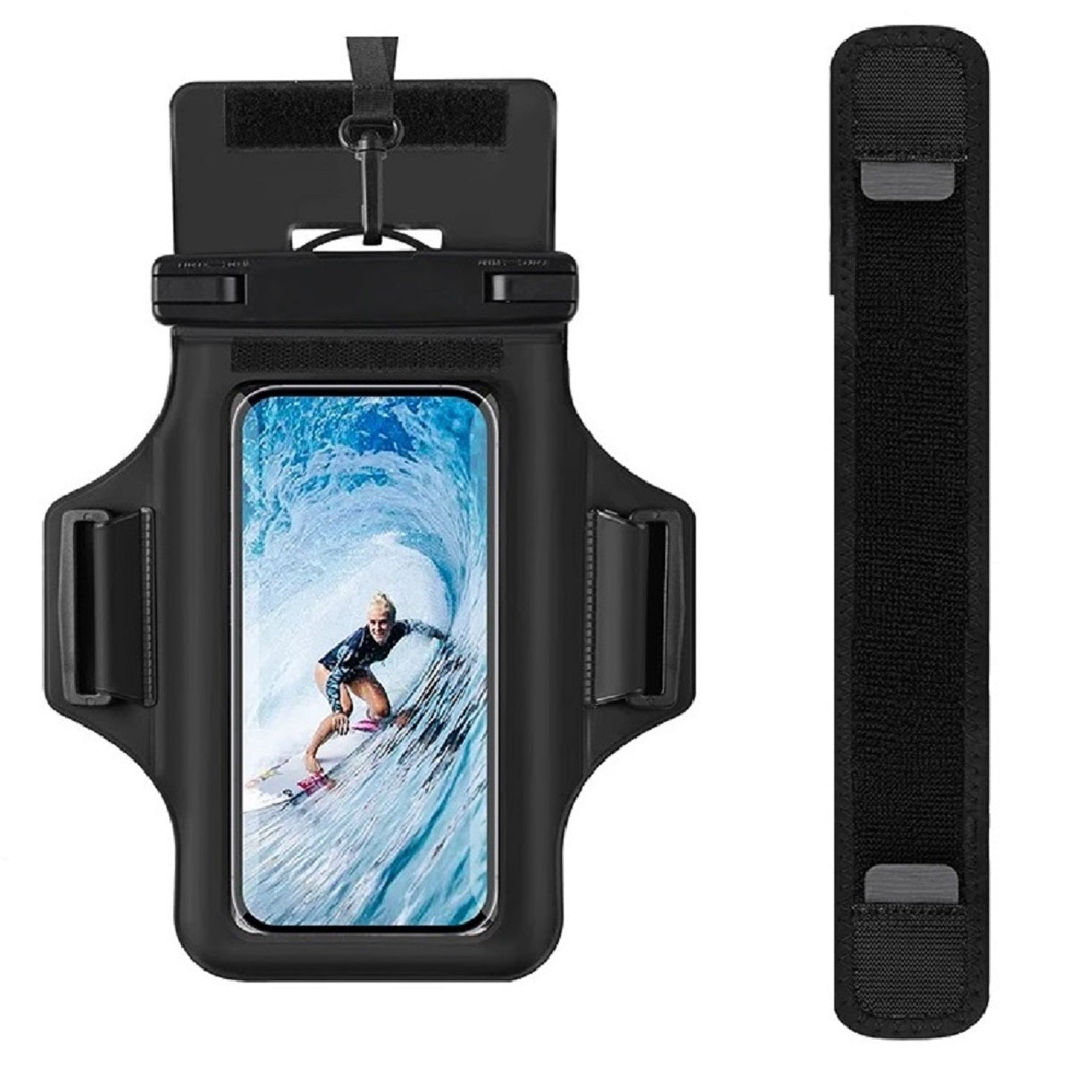 Waterproof Phone Armband Pouch - Case with Detachable Strap