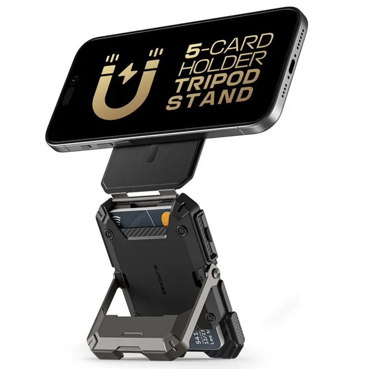 Magnetic Tripod Phone Stand - MagSafe Wallet and Adjustable Holder for iPhone