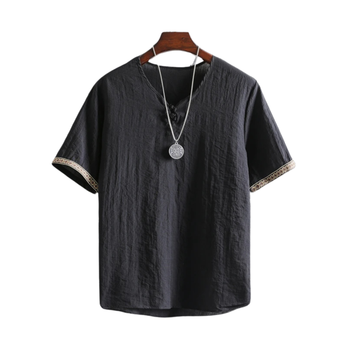 Men's Summer Short Sleeve Shirt - Lightweight Korean Style Plain Blouse Tee