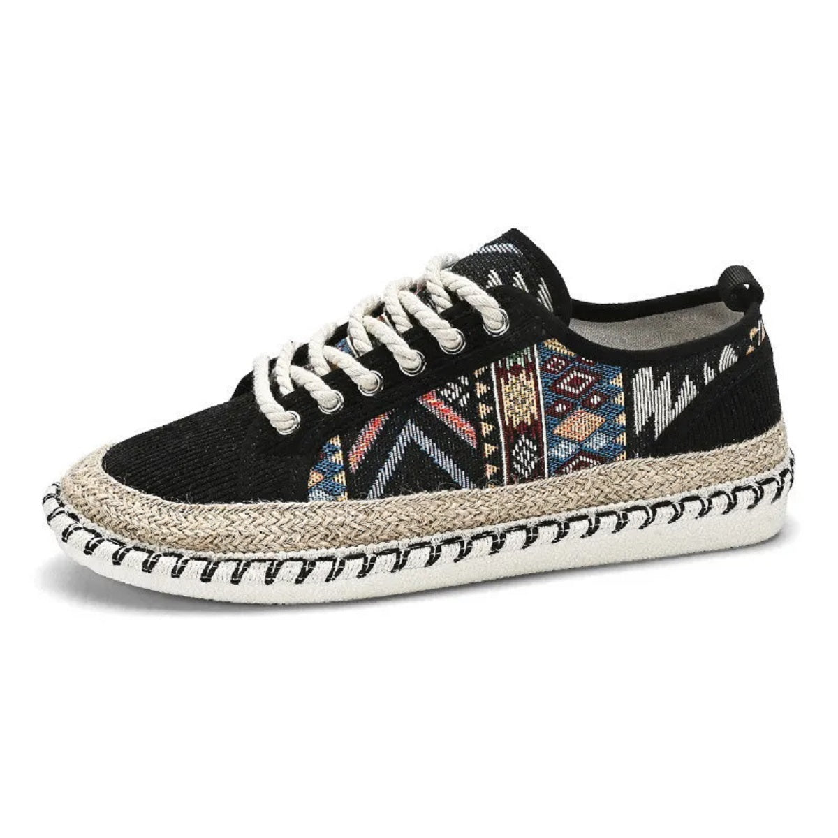 Men's Ethnic Style Canvas Shoes - Breathable Flat Fisherman Loafers