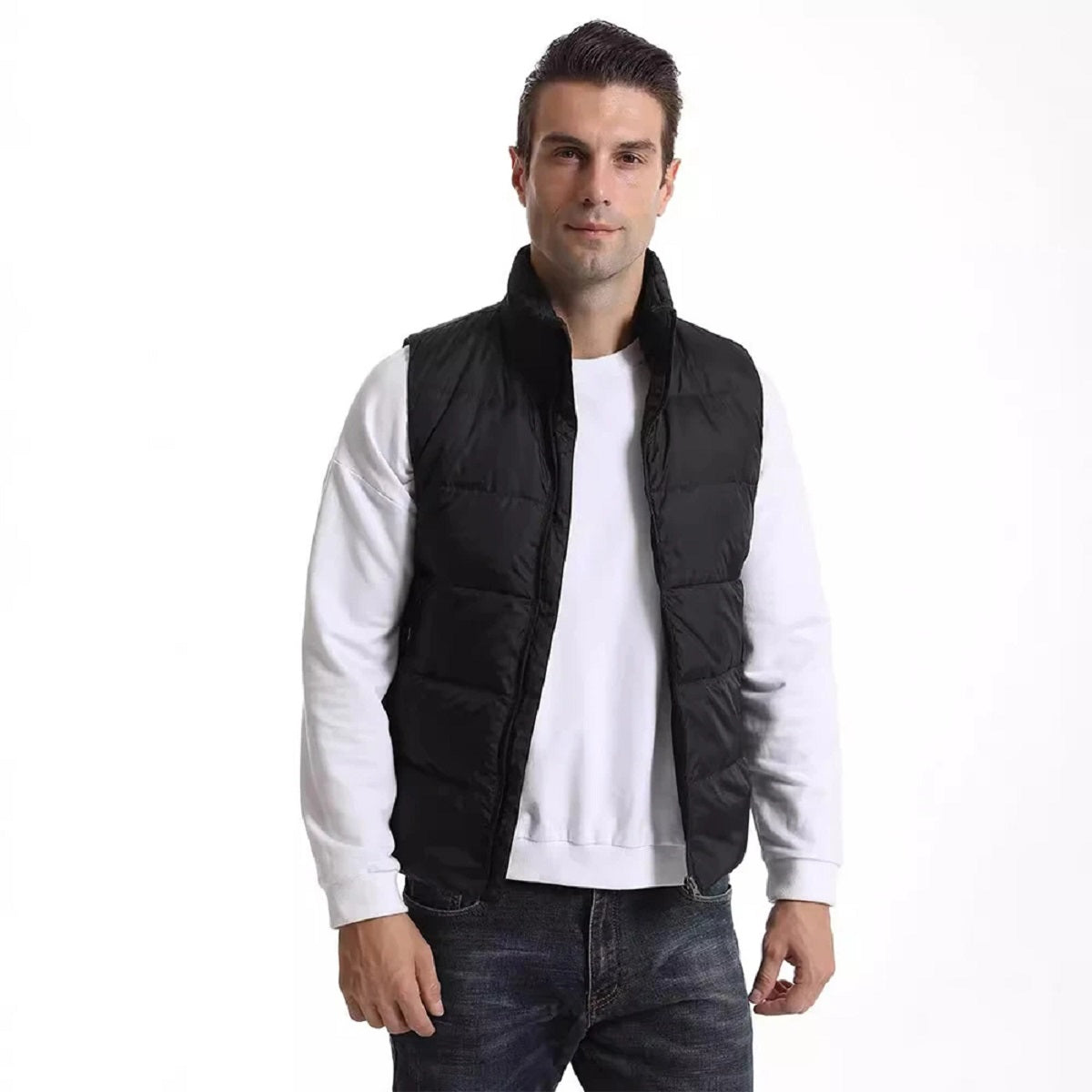 USB Heated 15-Zone Down Vest - Unisex Electric Winter Jacket