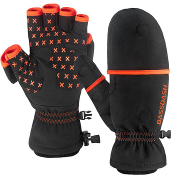 Unisex Convertible Mittens Fingerless Water Resistant Gloves