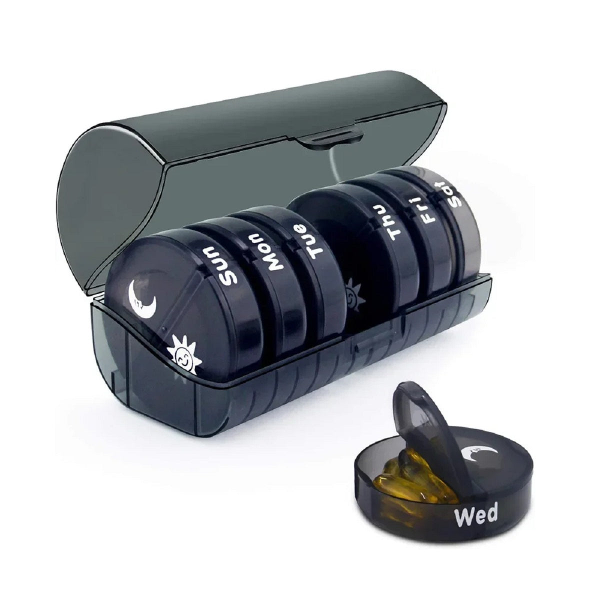 7-Day Pill Organizer - Weekly Portable Medicine Box