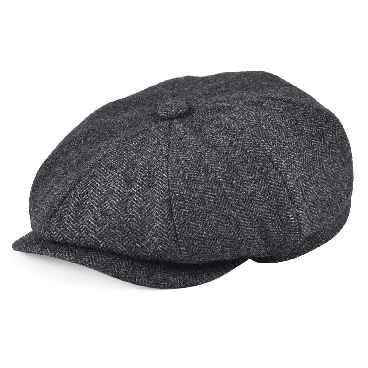 Vintage Flat Ivy Cabbie Wool Tweed Newsboy Cap
