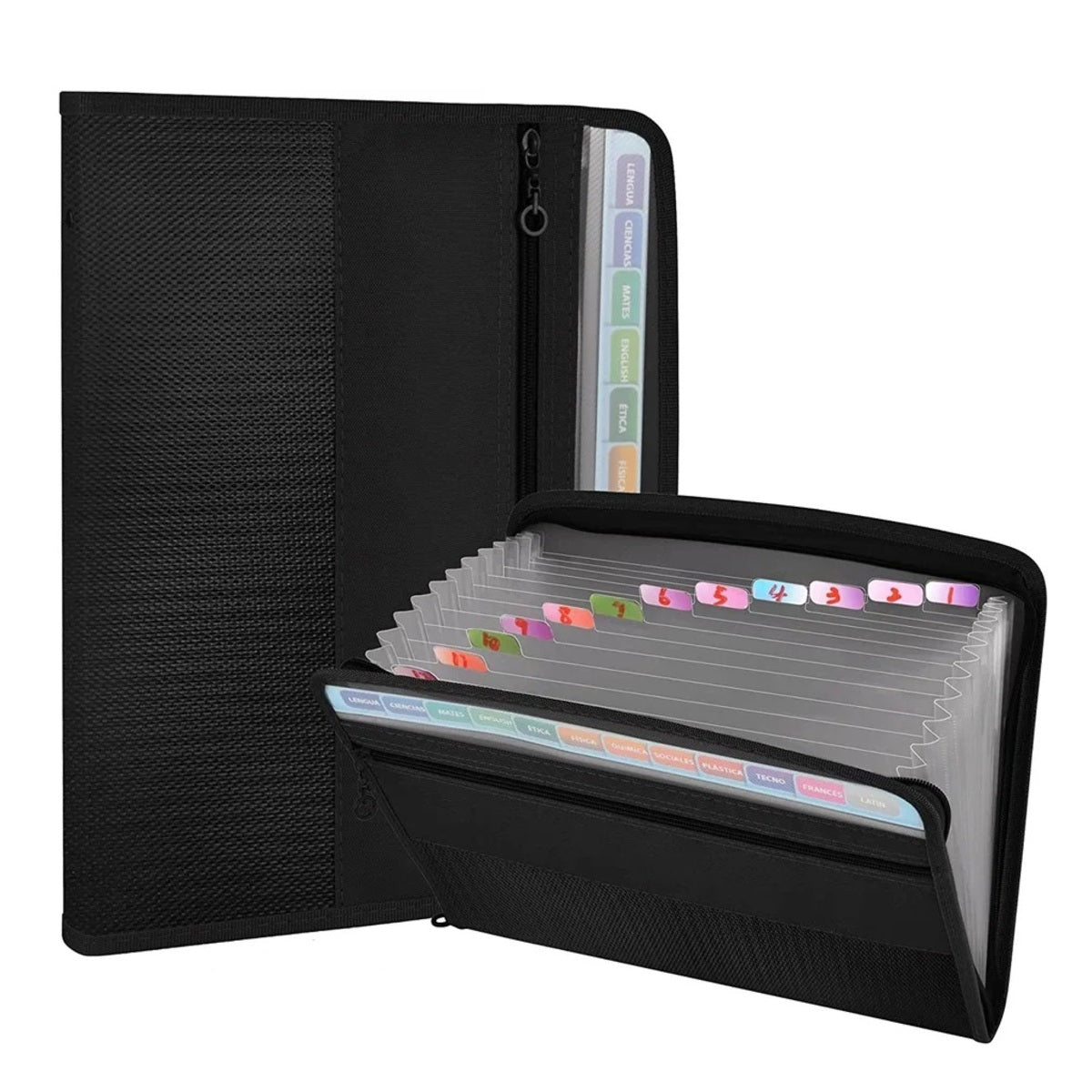 Accordion File Organizer with Safe Zipper