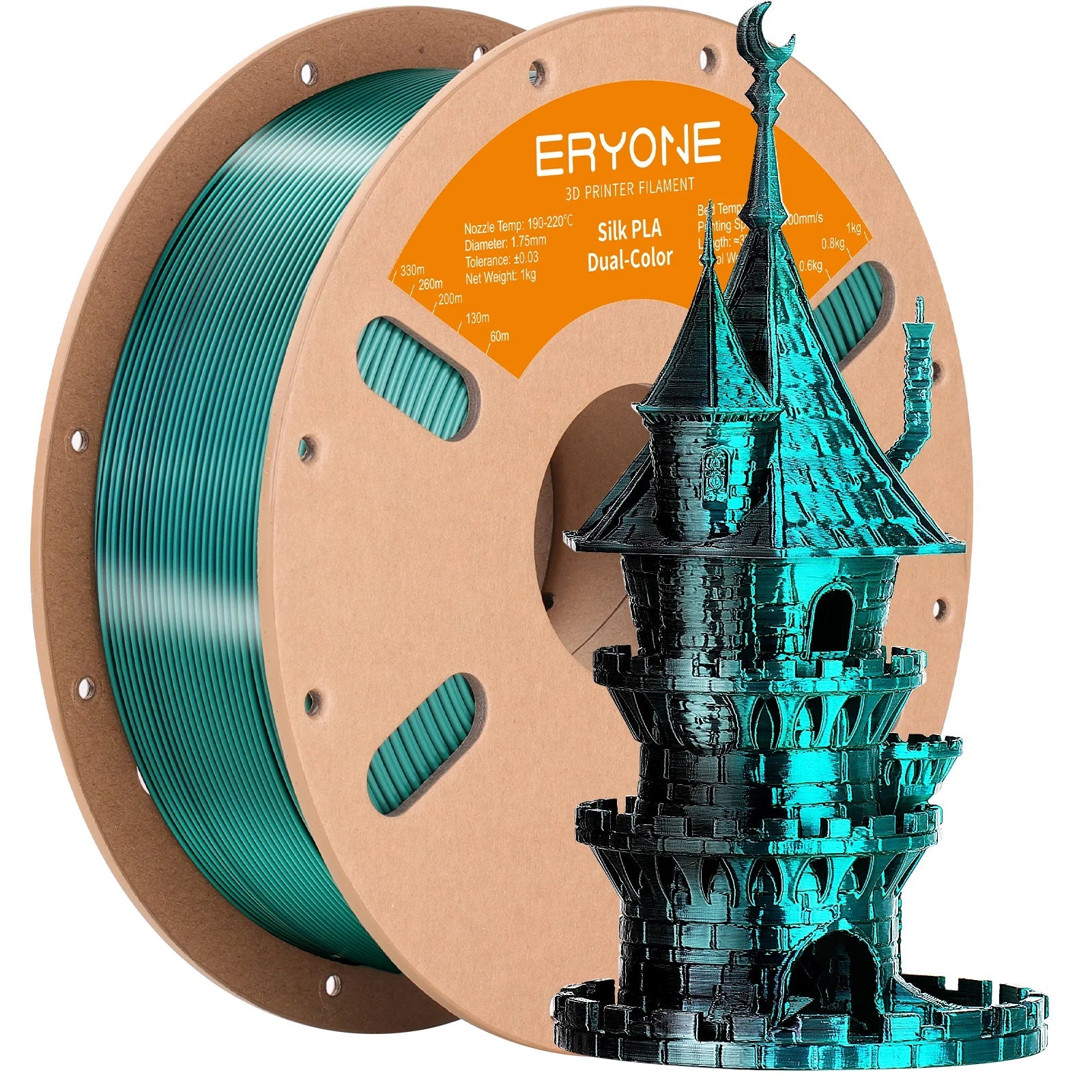 Pla Silk Dual-Colour Filament for 3D Printing