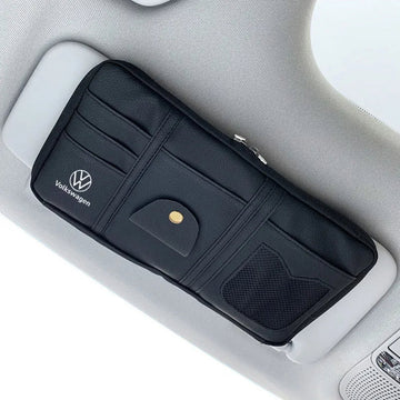 Car Sun Visor Organiser - Sunglasses Holder and Zip Pocket