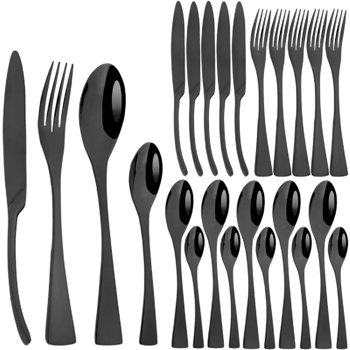 24 Pcs/set Cutlery Stainless Steel Dinnerware Flatware