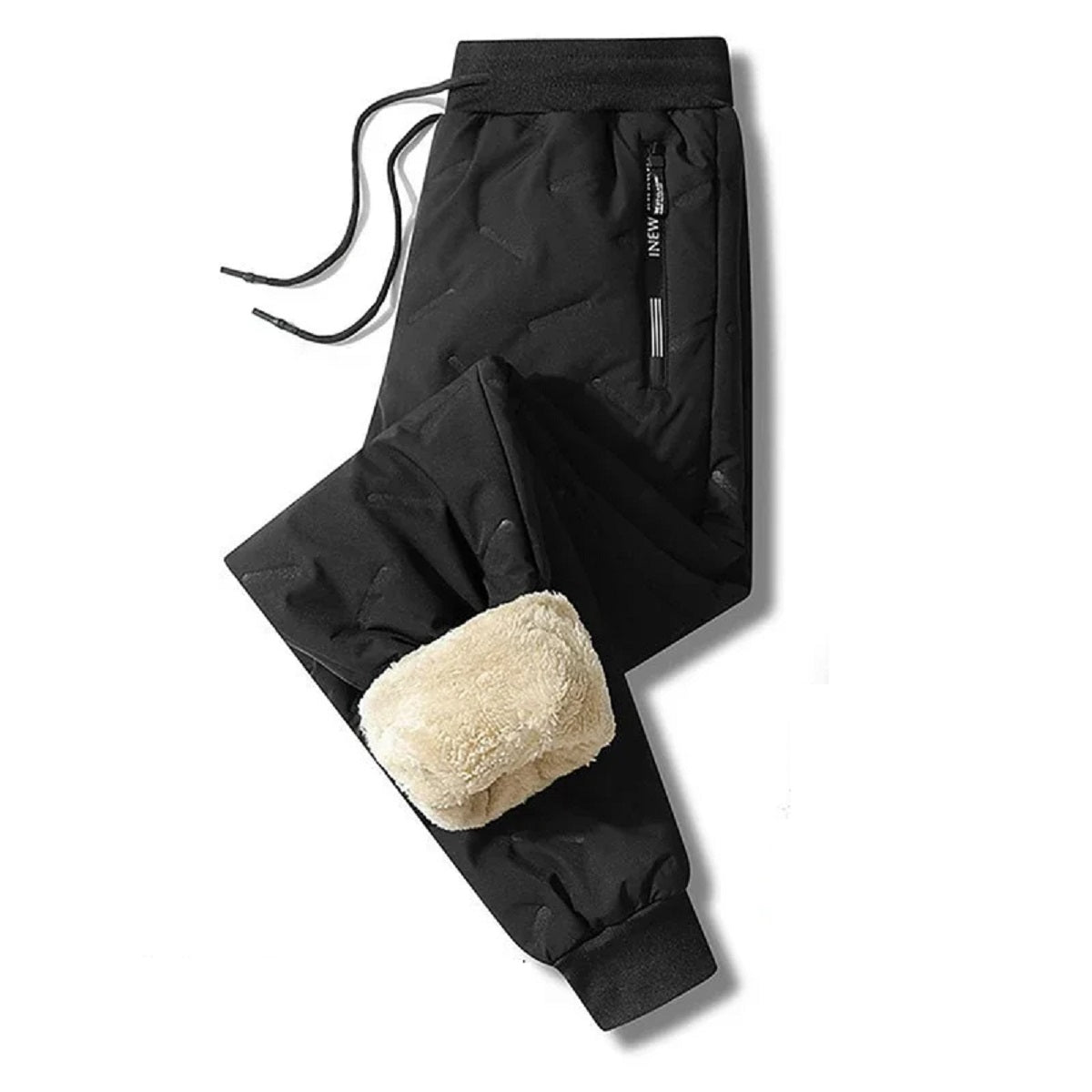 Unisex Winter Sweatwear Plush Thick Fleece Warm Cotton Pants