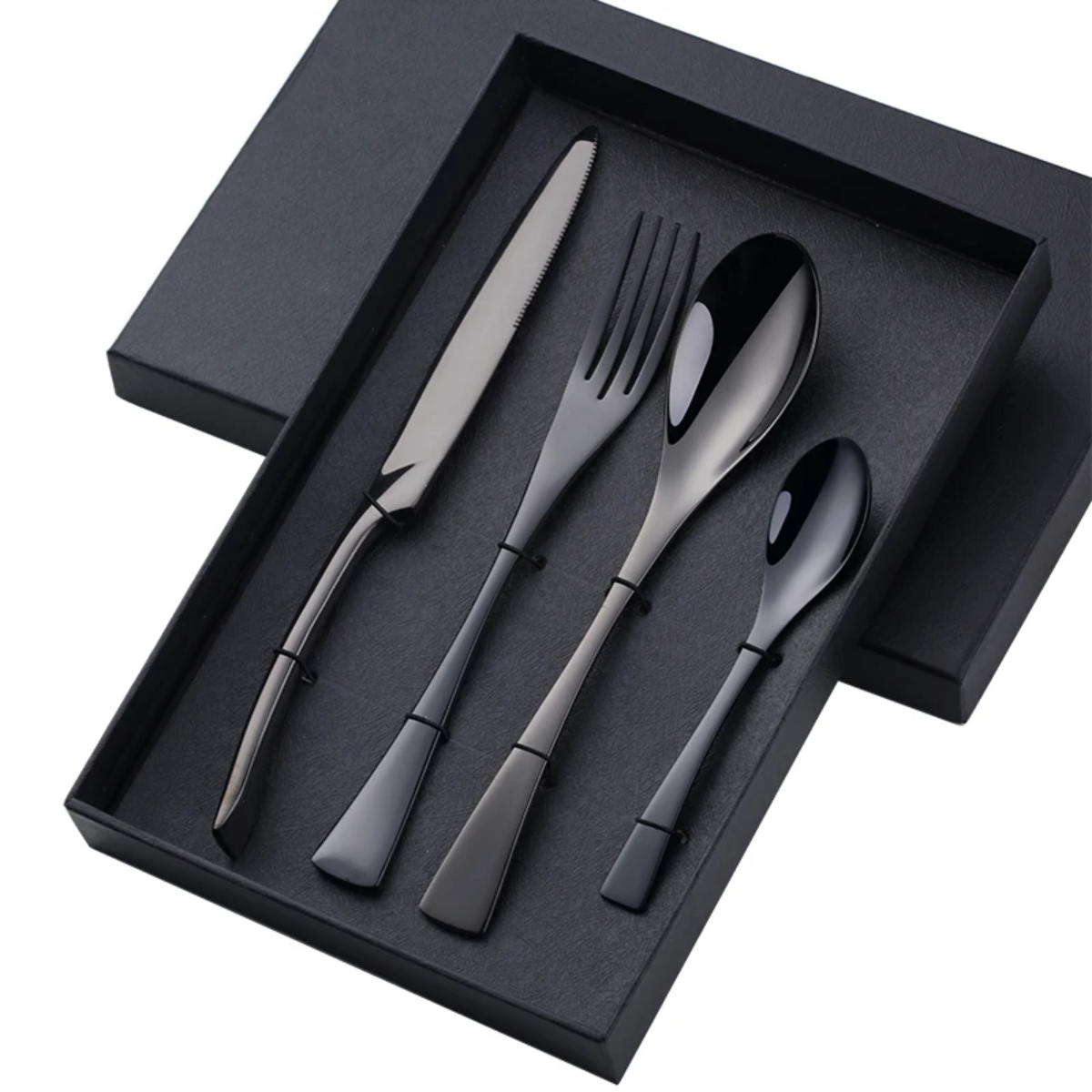 4 Pcs Flatware Box Cutlery Stainless Steel Dinnerware Set