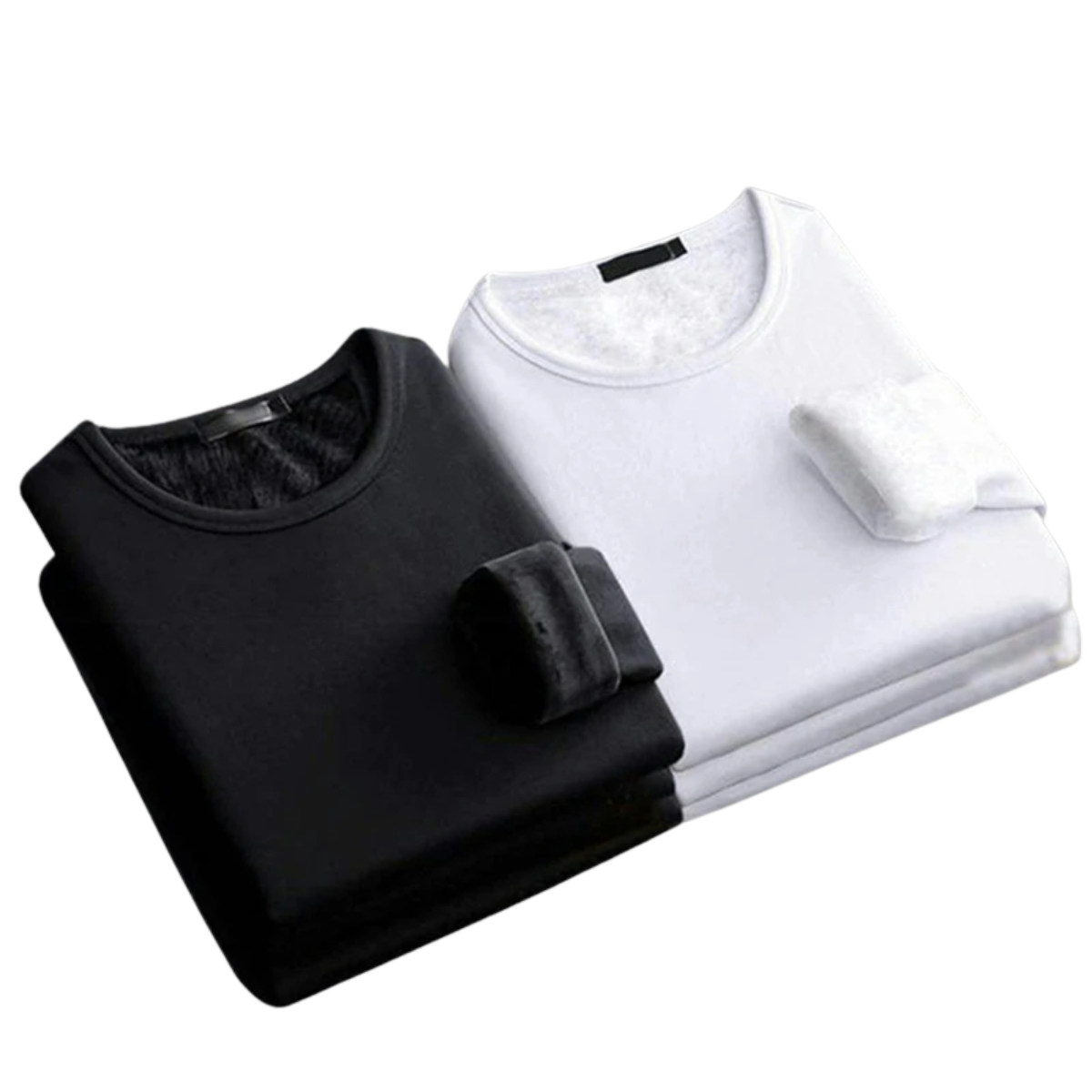 2 Pcs Men's Long-Sleeved Winter Thermal Velvet Padded Shirt