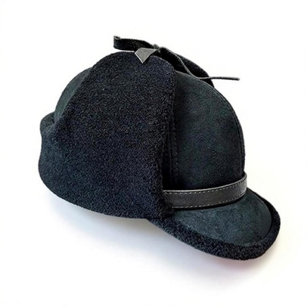 Men's Leather Winter Hat - Fur Lined Bomber Cap with Warm Earflaps