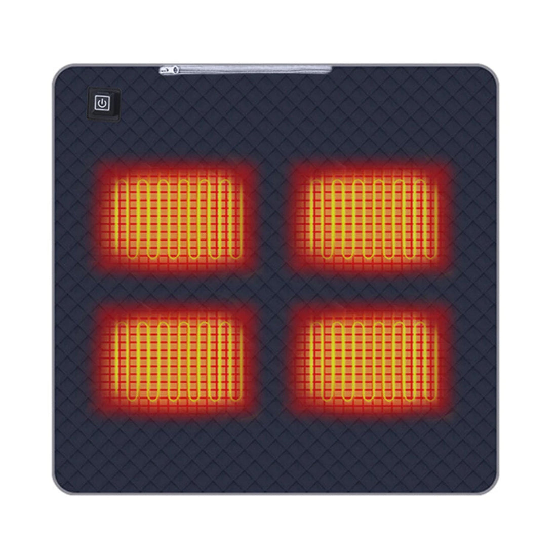 USB 4-Zone Heated Camping Chair Mat - Portable Warm Cushion