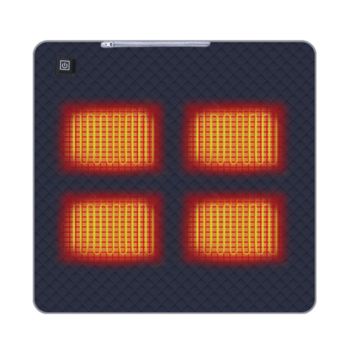 USB 4-Zone Heated Camping Chair Mat - Portable Warm Cushion