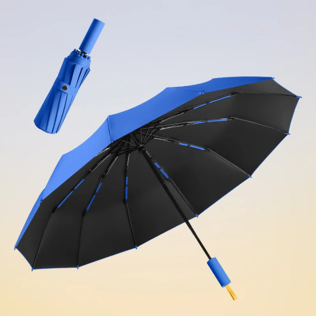 Windproof Automatic Umbrella - 72-Bone Large Folding UV Rain Protection
