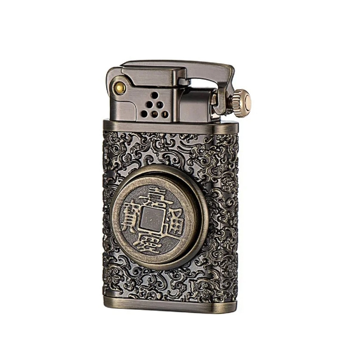 Antique Style Windproof Gasoline Camping Flint Lighter