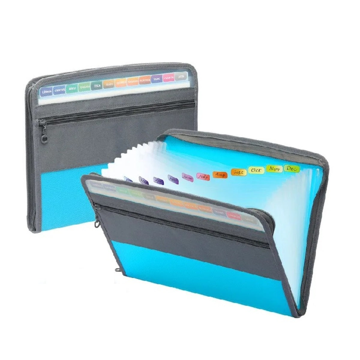 Accordion File Organizer with Safe Zipper