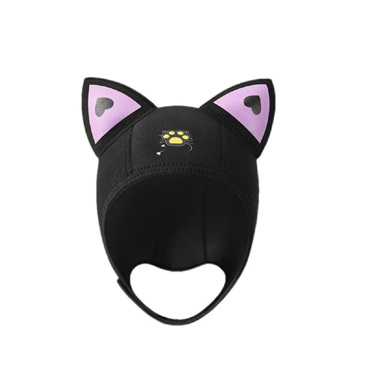 Neoprene Cute Cat Ear Diving Hood - Warm Elastic Snorkeling Swimming Hat