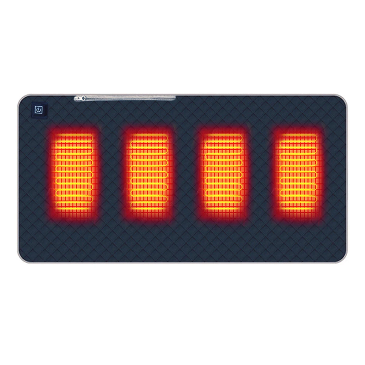 USB 4-Zone Heated Camping Chair Mat - Portable Warm Cushion