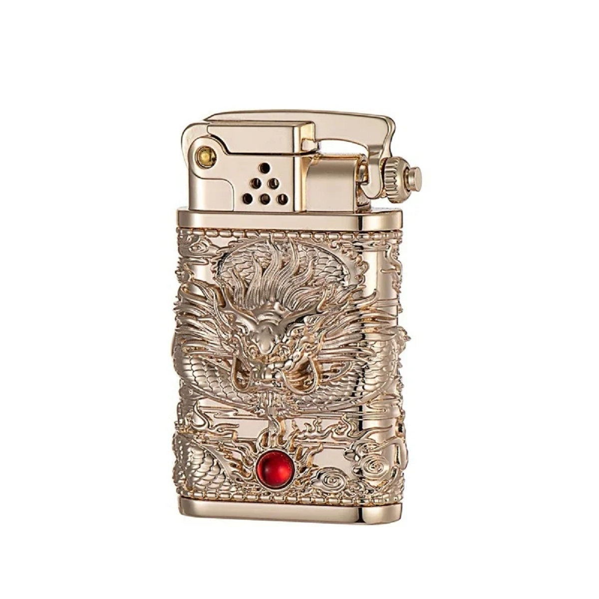 Antique Style Windproof Gasoline Camping Flint Lighter
