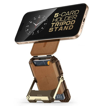 Magnetic Tripod Phone Stand - MagSafe Wallet and Adjustable Holder for iPhone