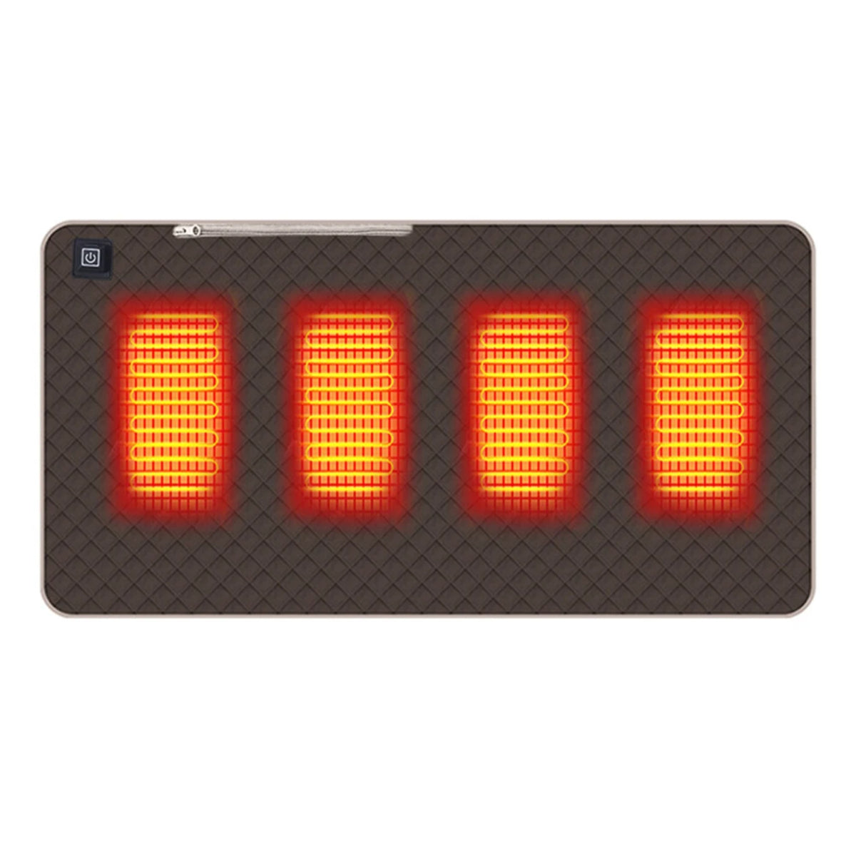 USB 4-Zone Heated Camping Chair Mat - Portable Warm Cushion