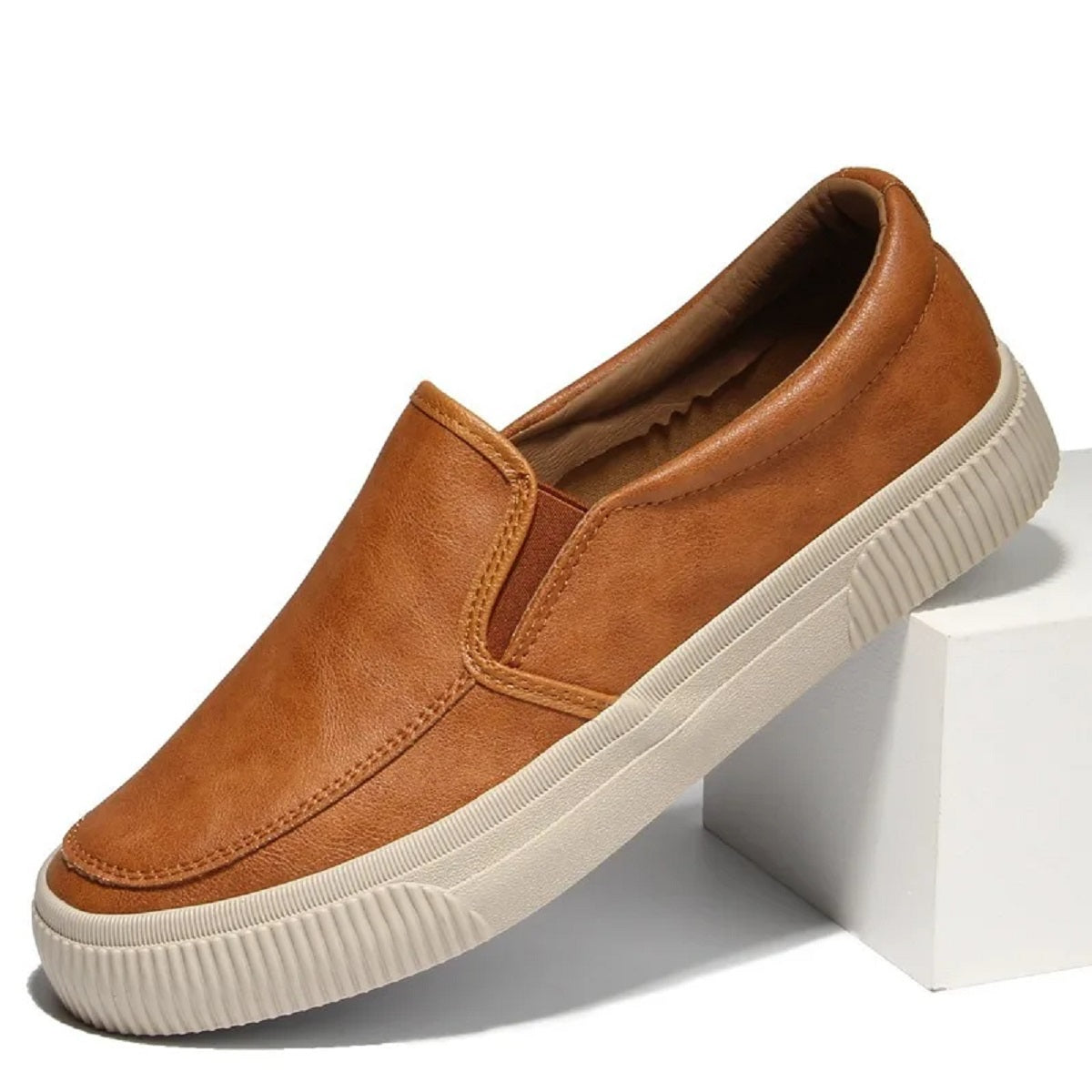 Men Loafers Leather Casual Shoes