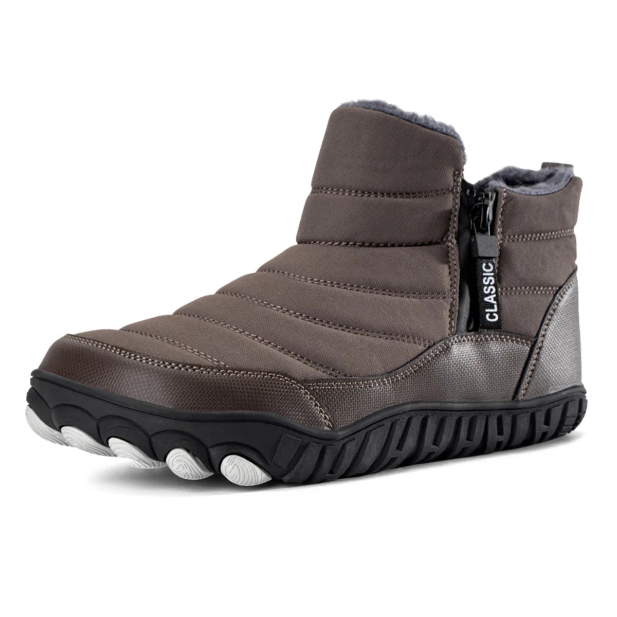 Men's Winter Waterproof Boots - Warm Ankle Snow Shoes with Non-Slip Sole