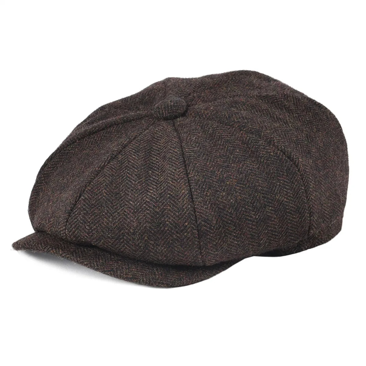 Vintage Flat Ivy Cabbie Wool Tweed Newsboy Cap