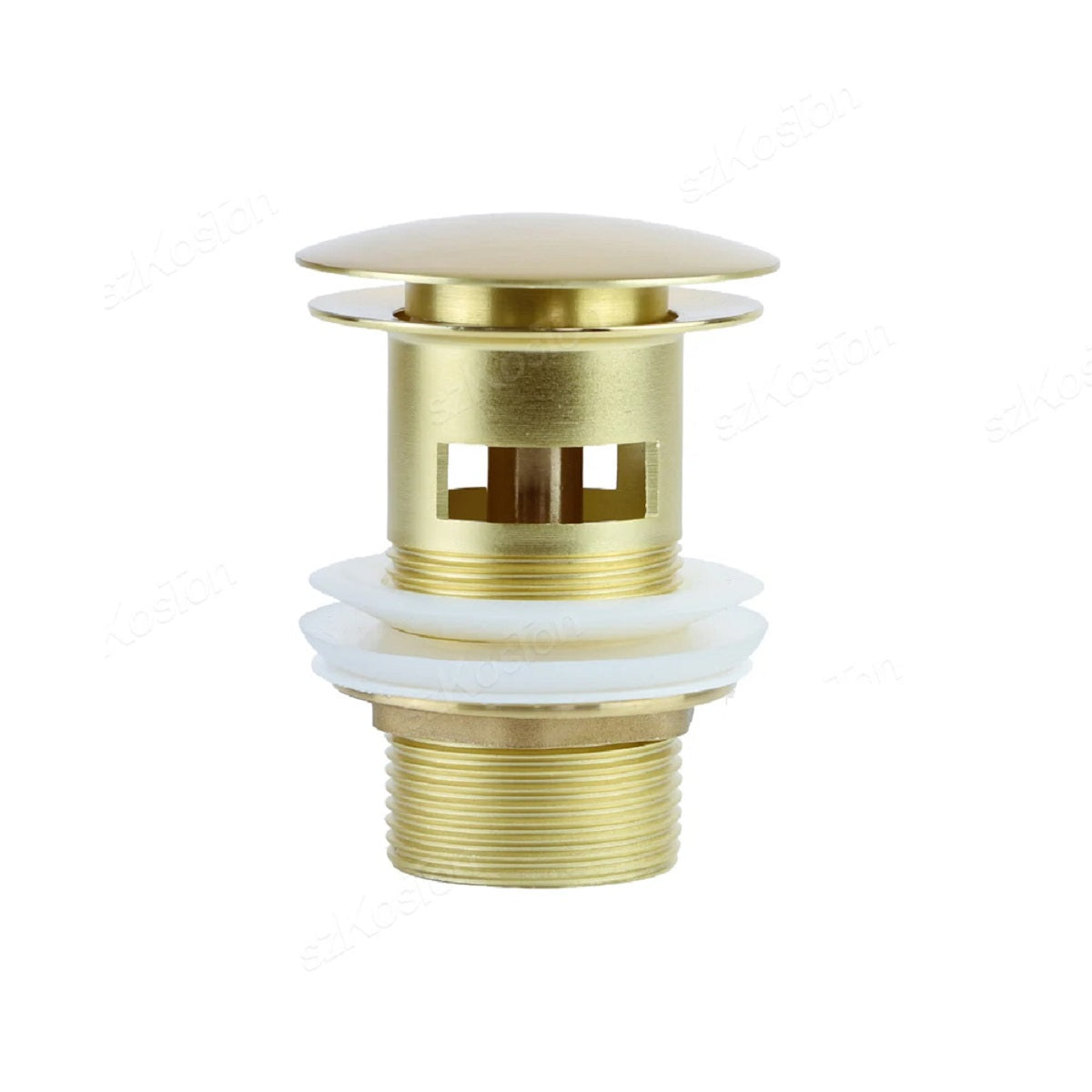Premium Brass Pop-Up Drain Stopper - Easy Install No Overflow Leak-Proof