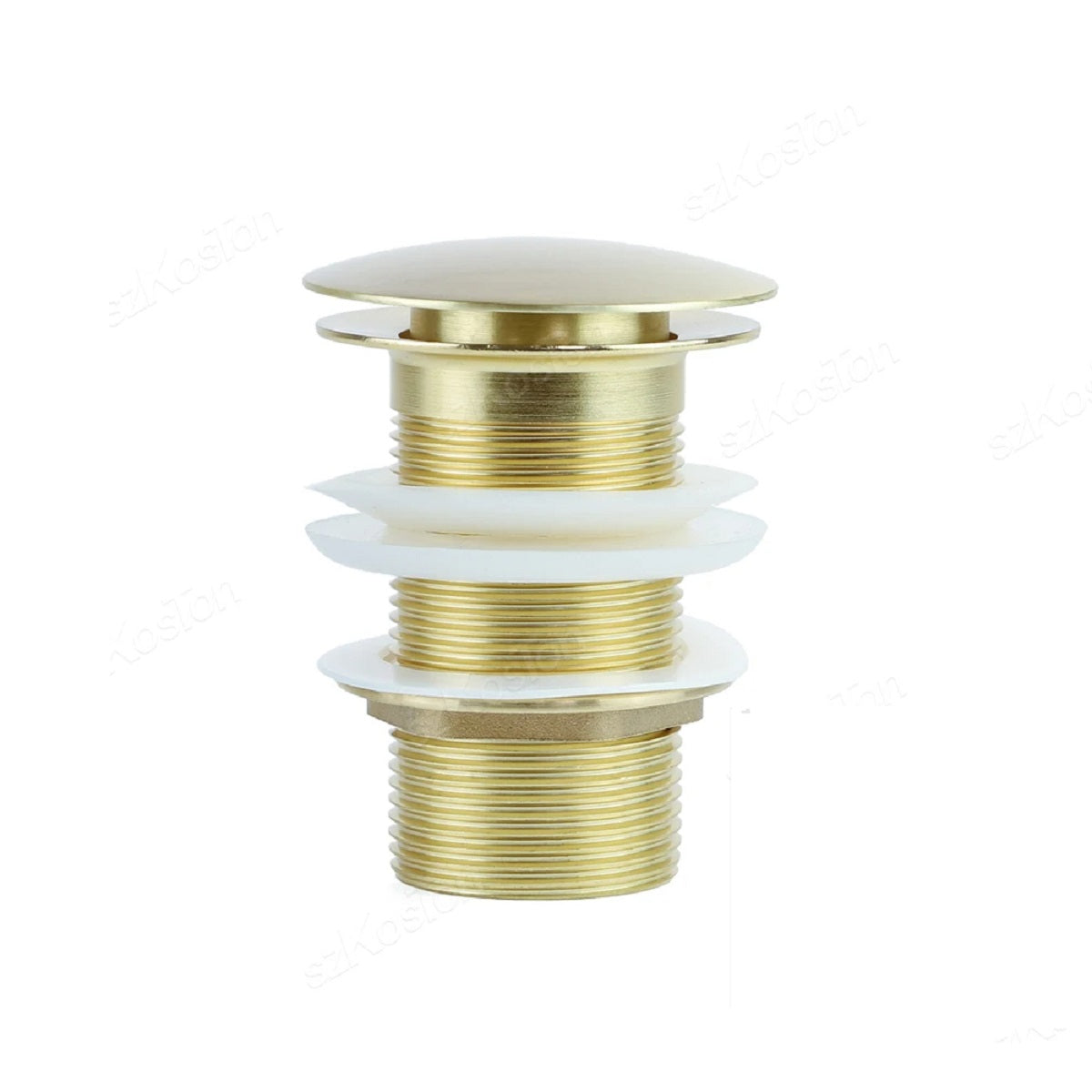 Premium Brass Pop-Up Drain Stopper - Easy Install No Overflow Leak-Proof