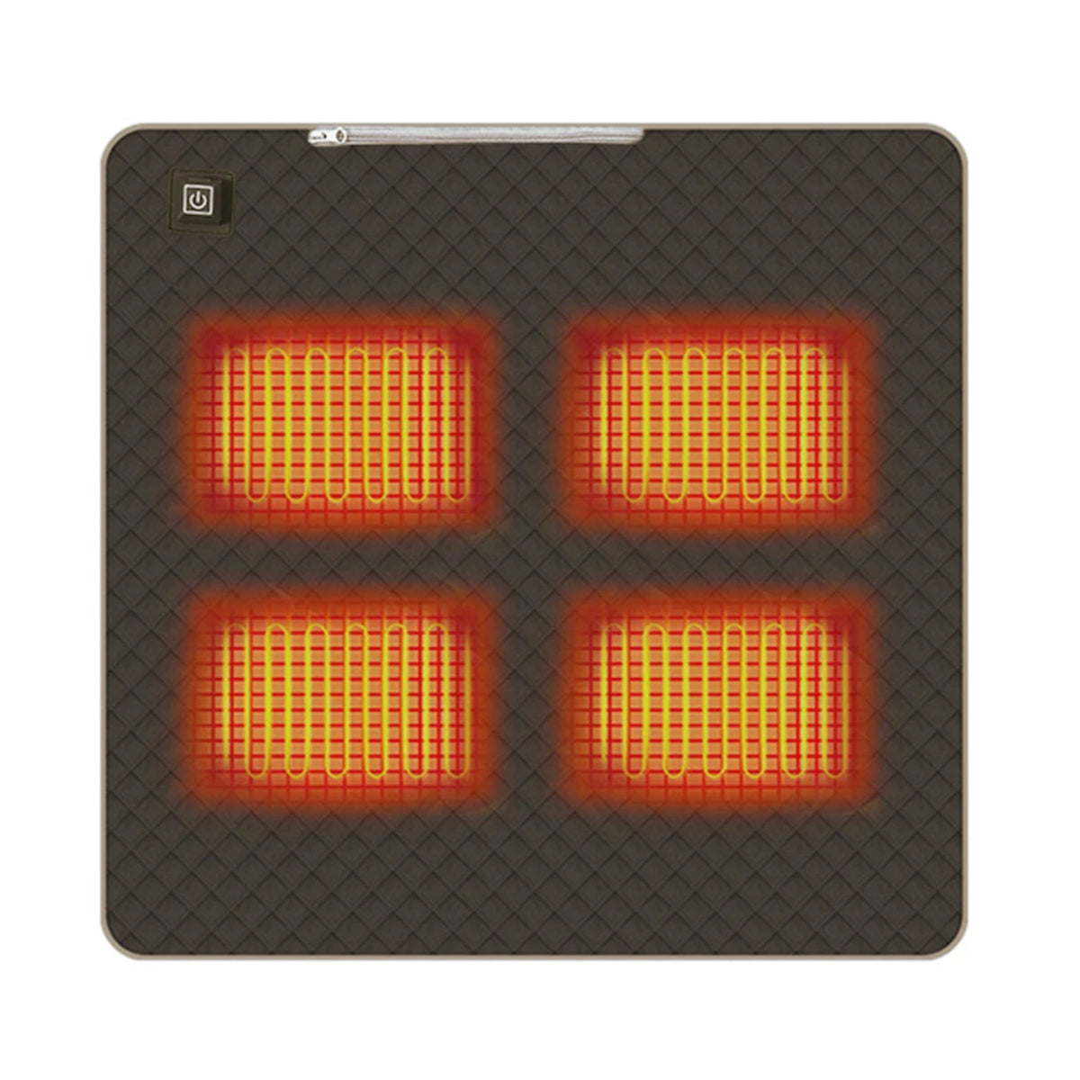 USB 4-Zone Heated Camping Chair Mat - Portable Warm Cushion