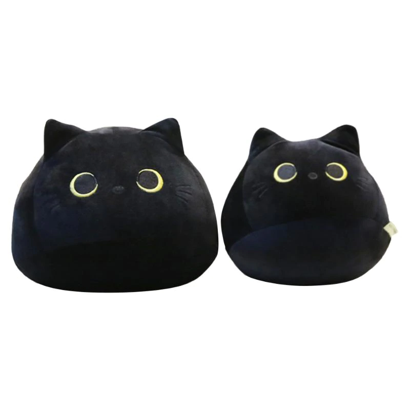Black Cat Plush Pillow Toy