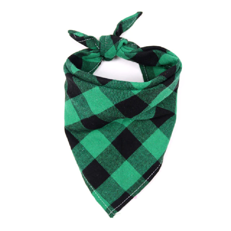 Red Black Plaid Pet Dog Bandana