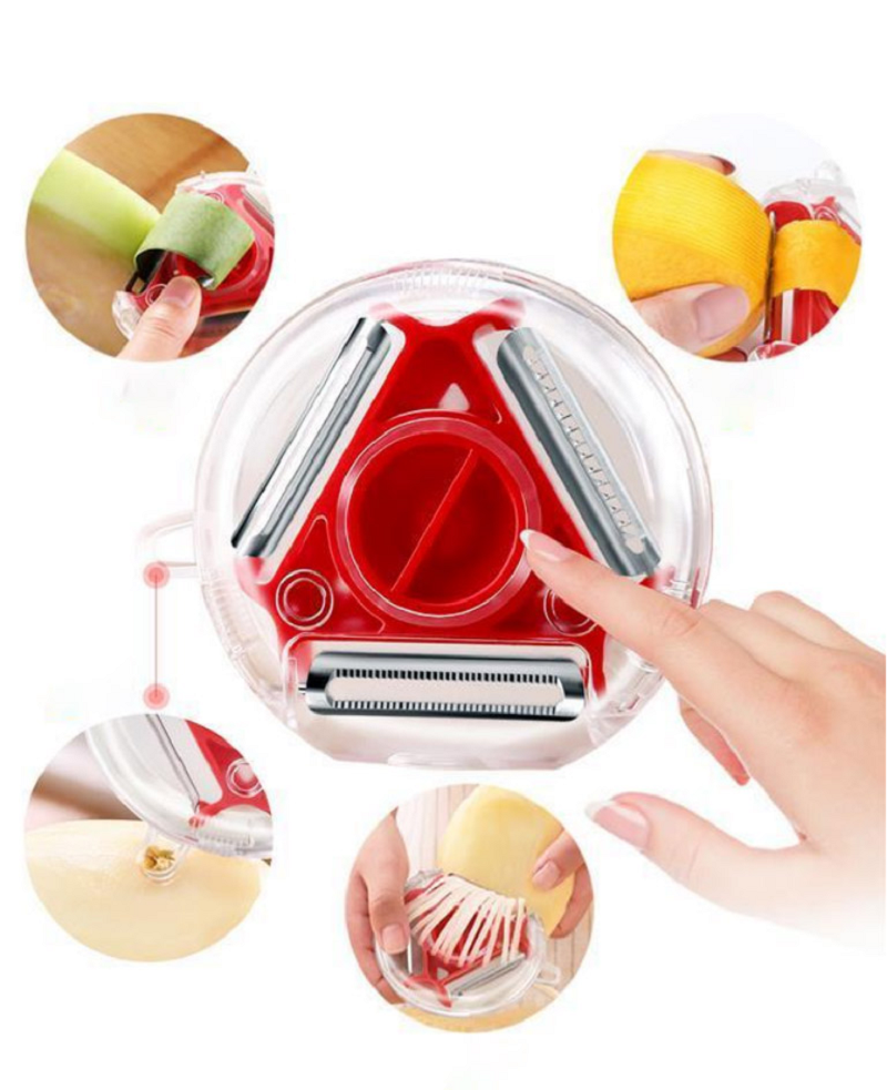 3 in 1 Trio Peeler Slicer Stainless Steel Kitchen Tool