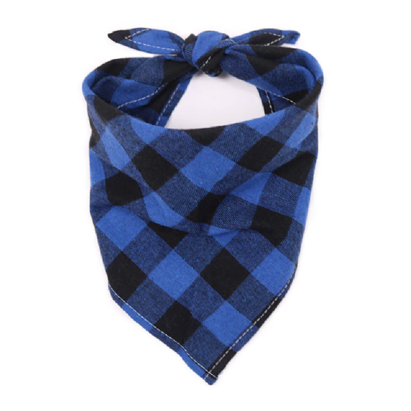 Red Black Plaid Pet Dog Bandana