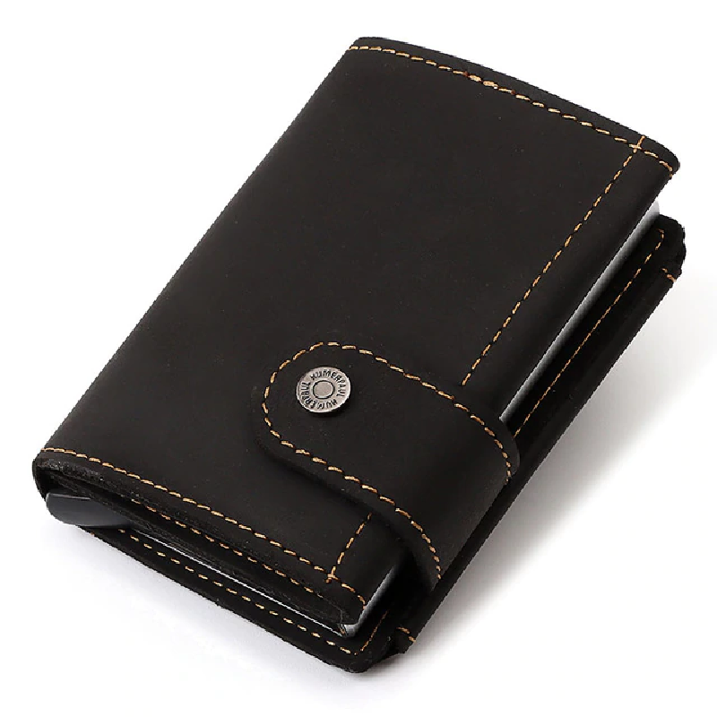 Auto Retractable RFID Blocking Card Wallet